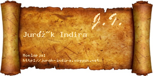 Jurák Indira névjegykártya